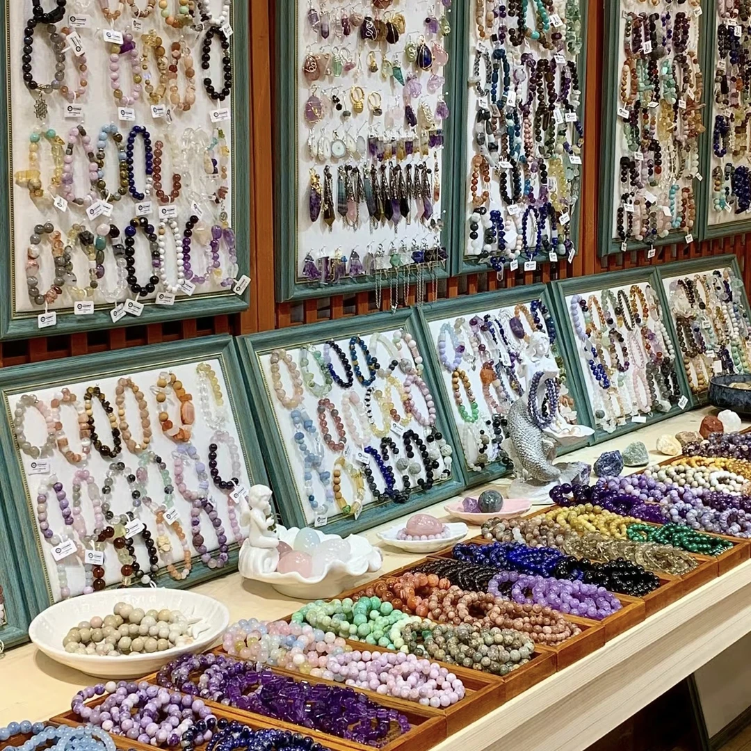 【拍一拆五】天然玛瑙水晶手串珍珠玉石手链 多样性发一