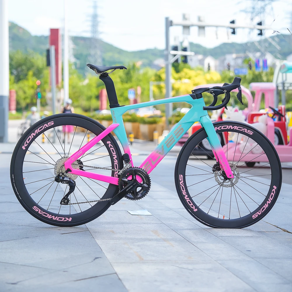 ELVES精灵法拉斯evo+25款超轻碳纤维公路车自组自行车整车定制