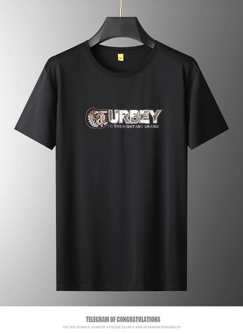 7336加肥加大夏季冰丝时尚舒适薄款透气圆领短袖T