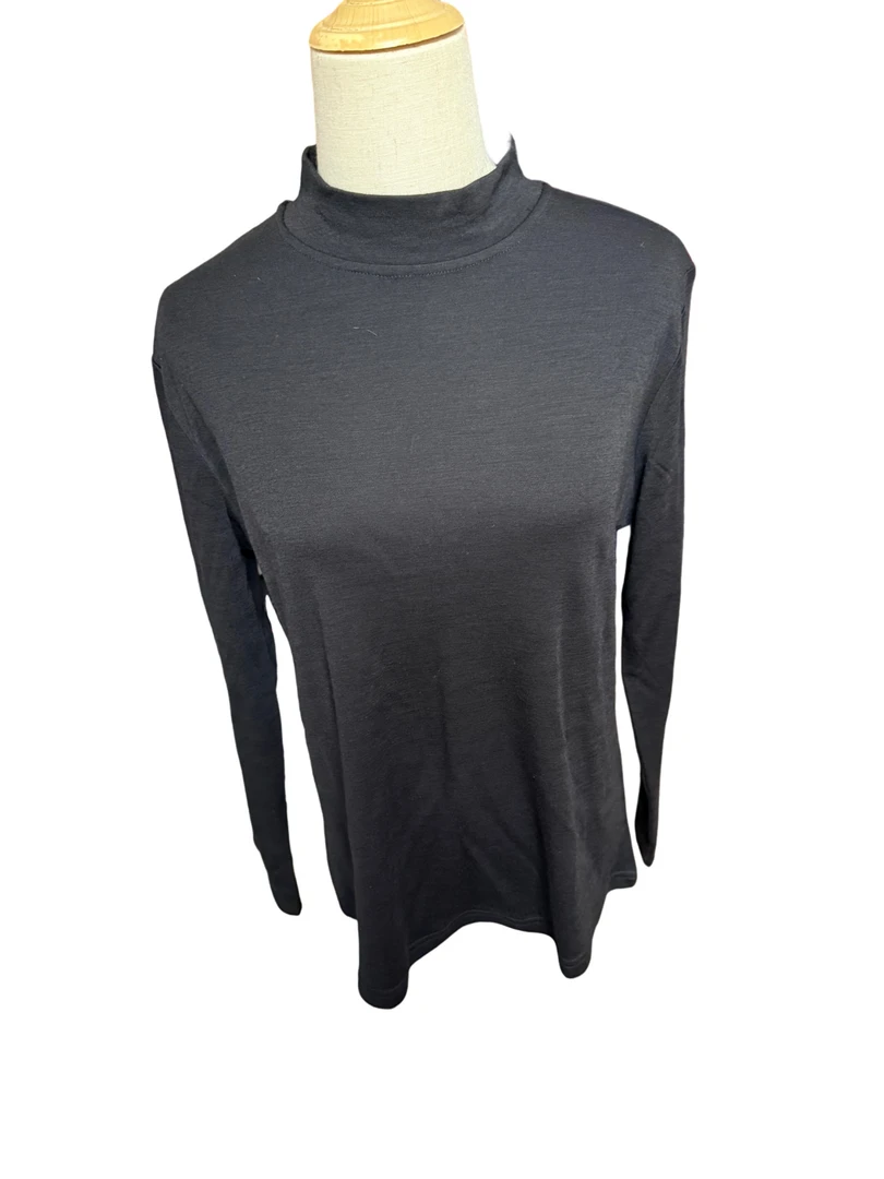 针织桑蚕丝女士加厚丝羊绒半高领