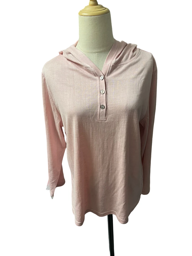 桑蚕丝亚麻针织帽衫