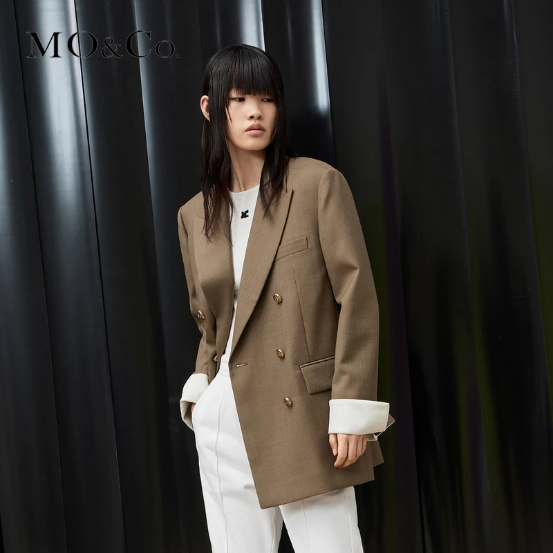 MOCO宽肩垫肩廓形宽松休闲西装时尚外套MBC3BLAT03