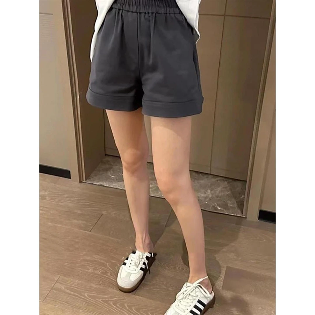工装短裤女夏季薄款新款小个子休闲高腰宽松显瘦阔腿裤子外穿