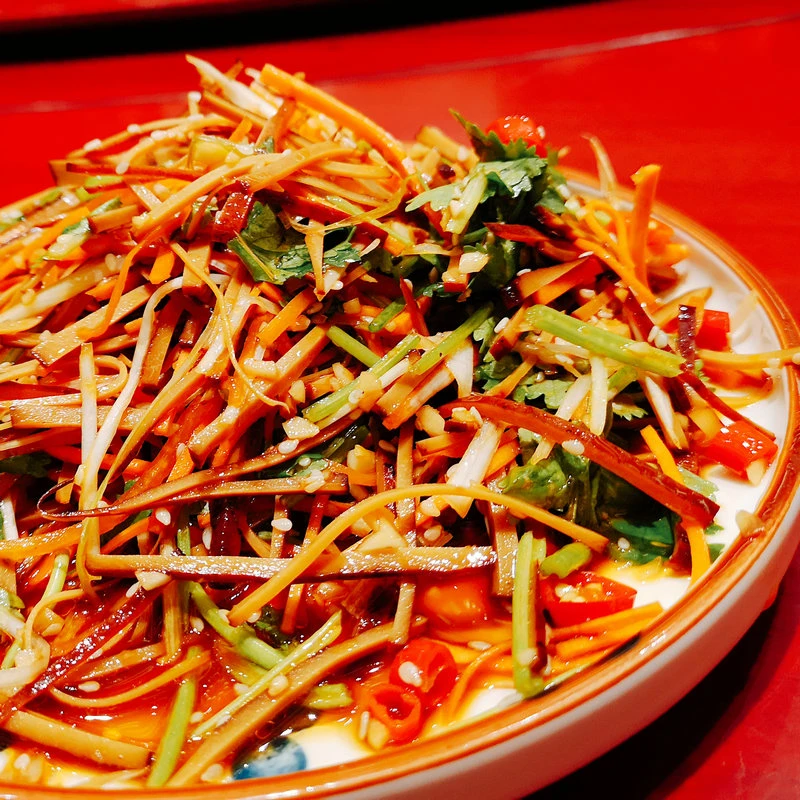手工切丝美味豆干细丝传统工艺板桥豆干丝好食材凉拌配送料包精选