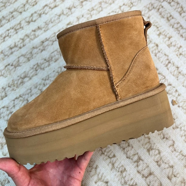 三层5CM【净版无标】厚底5854雪地靴女1134991女款冬季鞋子女款秋冬