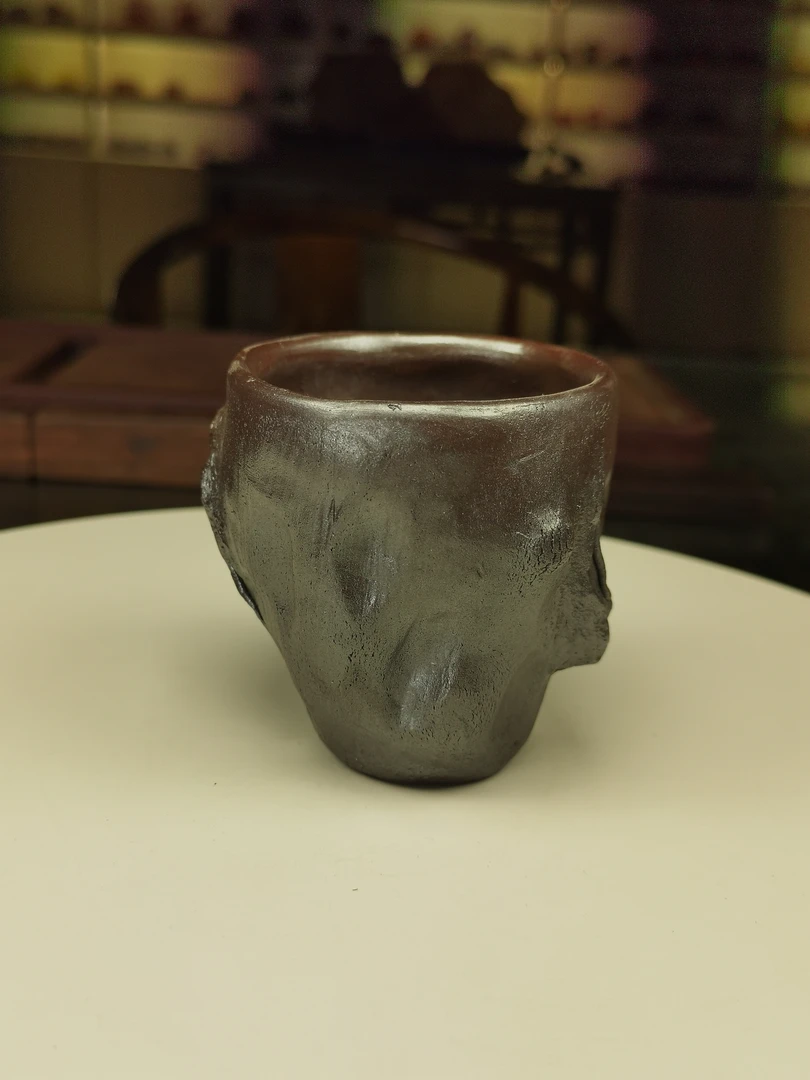 花器树桩杯 紫砂段泥 高温柴烧 全手工制作100cc