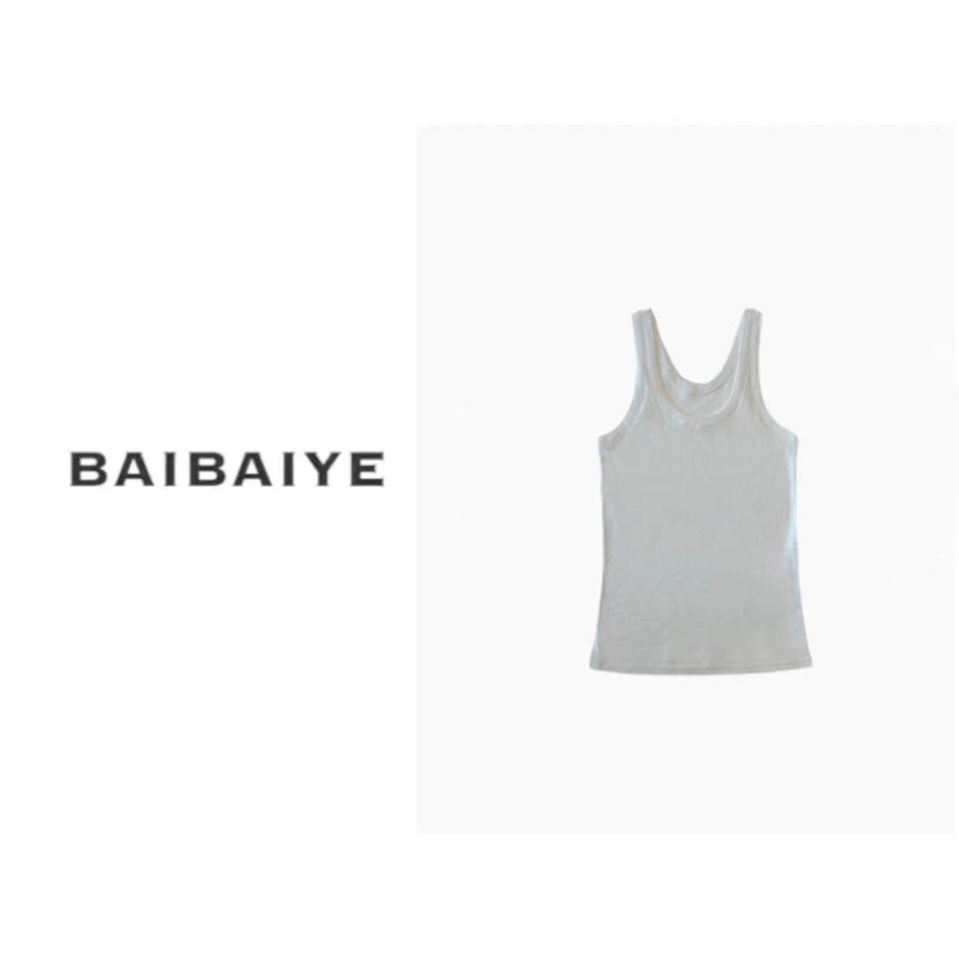 BAIBAIYE 24SS 春日色彩圆领舒适百搭背心吊带Z24SS729