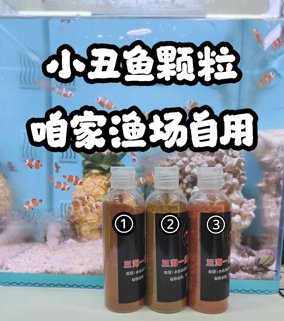 小丑鱼喂养高蛋白饲料渔场自用增色增肥缓沉下单观赏鱼营养颗粒