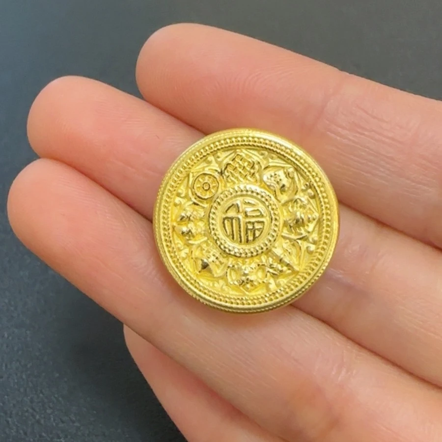 足金999 八宝罗盘表盘3.067g