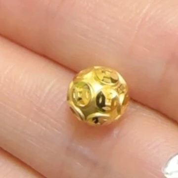 足金999 8MM钱币珠