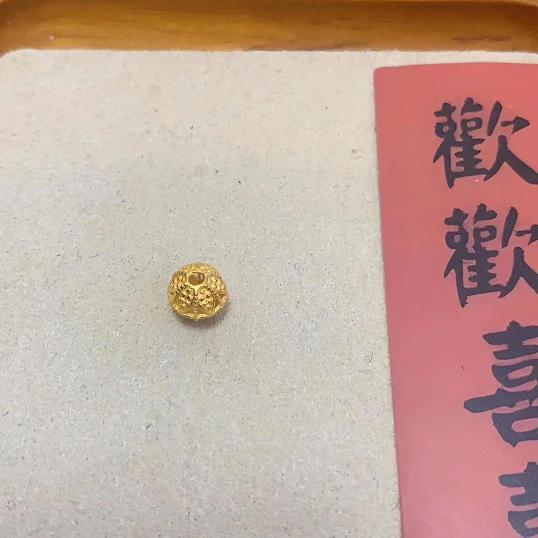 足金999 6mm花球珠 0.512g