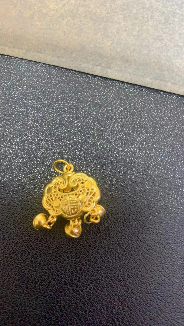 足金999 福锁 吊坠