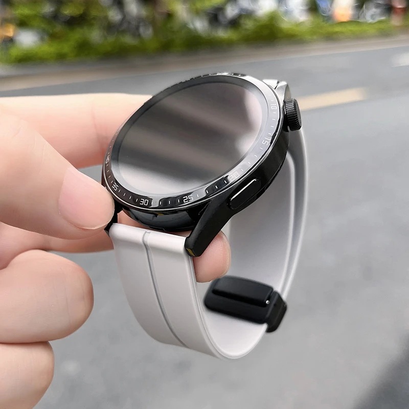 适用华米gtr4表带gtr3pro液态硅胶磁吸扣gts3智能Amazfit跃我运动