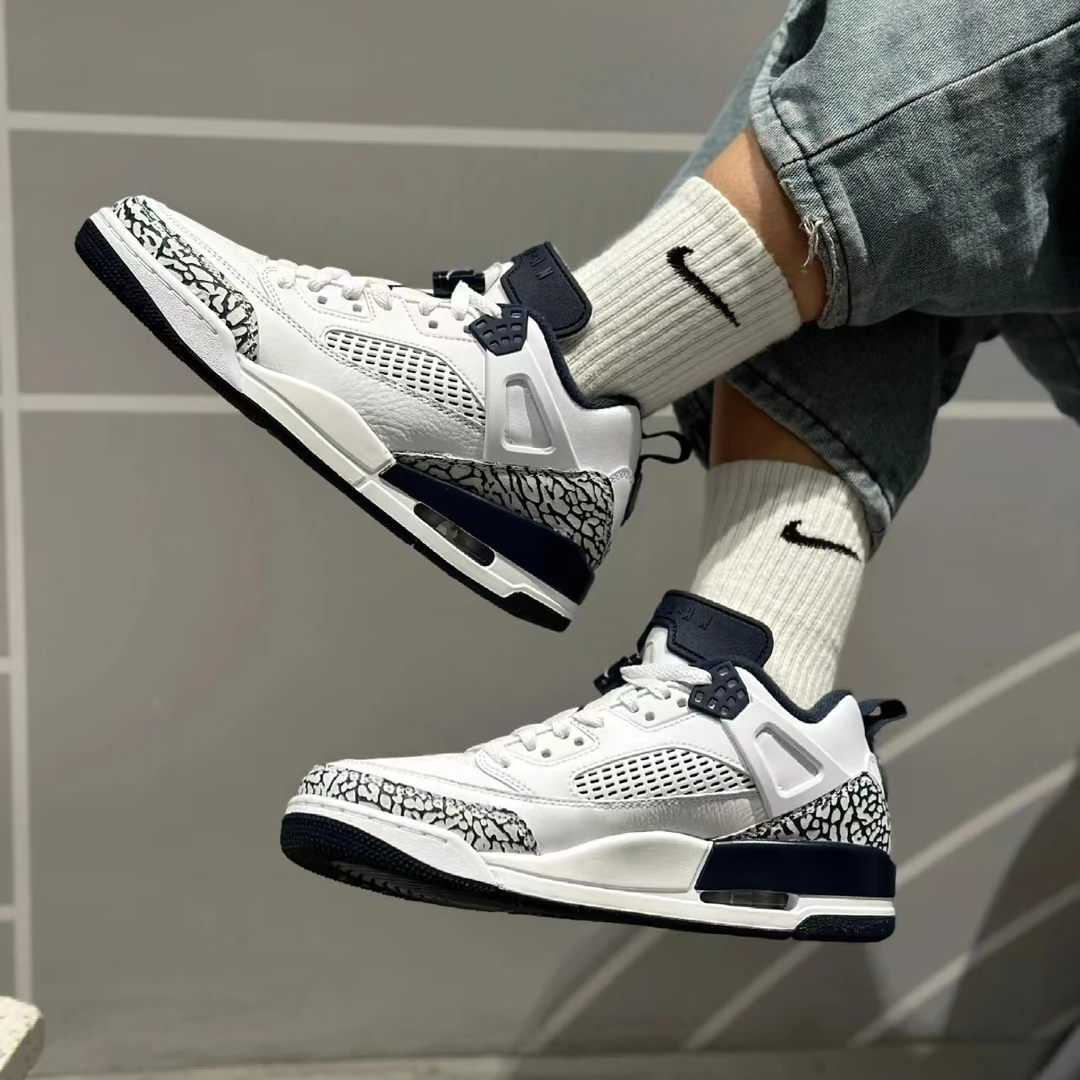 NIKE/耐克 男款 JORDAN SPIZIKE LOW 白蓝实战运动篮球鞋官方正品