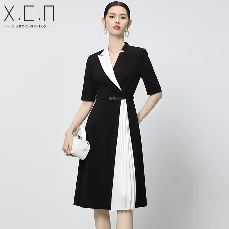 X.C.N【白屿风琴】高级感职业夏季气质轻奢通勤女装连衣裙-2418256