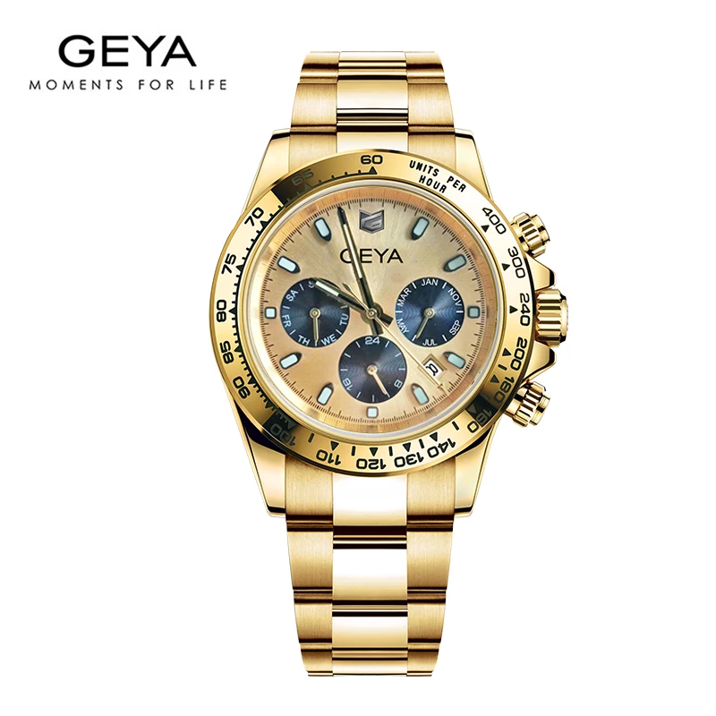 【静静专属】GEYA格雅 旅行家 经典商务多功能机械腕表