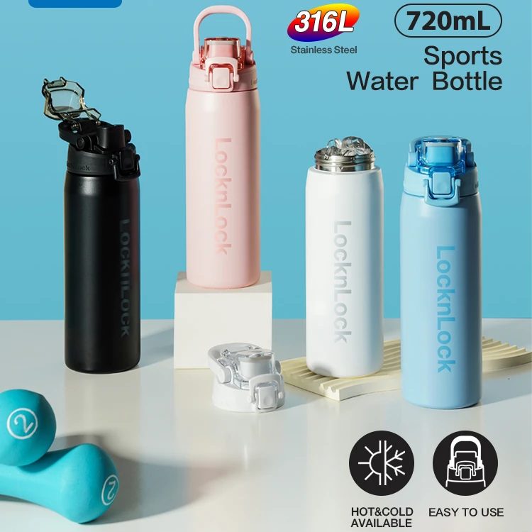 乐扣乐扣 人鱼线保温杯女生水杯便携316不锈钢杯子男士