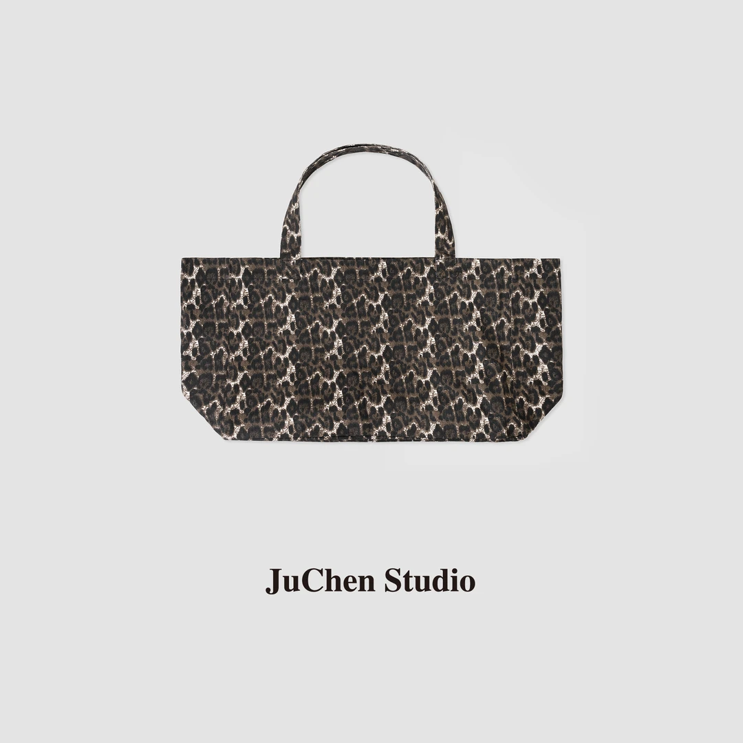 大号调性十足重磅棉感豹纹印花托特包斜跨包 FWHF2372-65