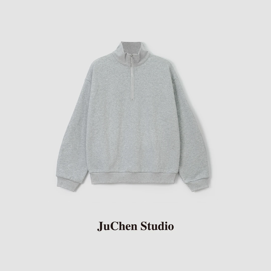 "鸡蛋仔笑脸"多色 新疆长绒棉半拉链宽松卫衣 FWKW222-18