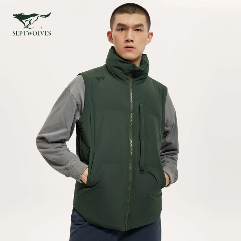 【三防面料】七匹狼羽绒服男士冬季新品短款可拆袖羽绒服时尚休闲