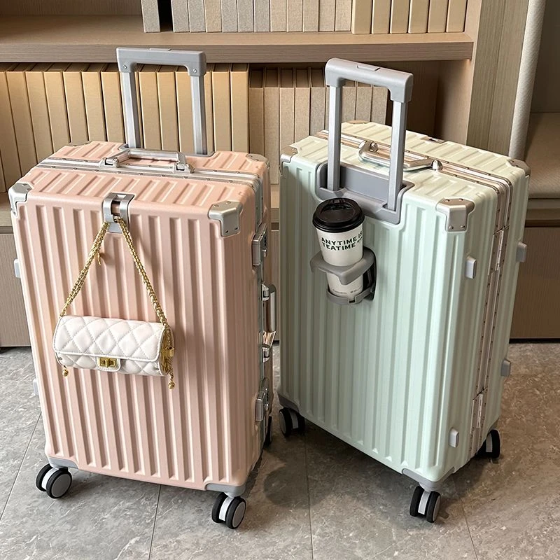品牌行李箱女拉杆箱学生旅行箱铝框密码箱万向轮登机箱商务网红