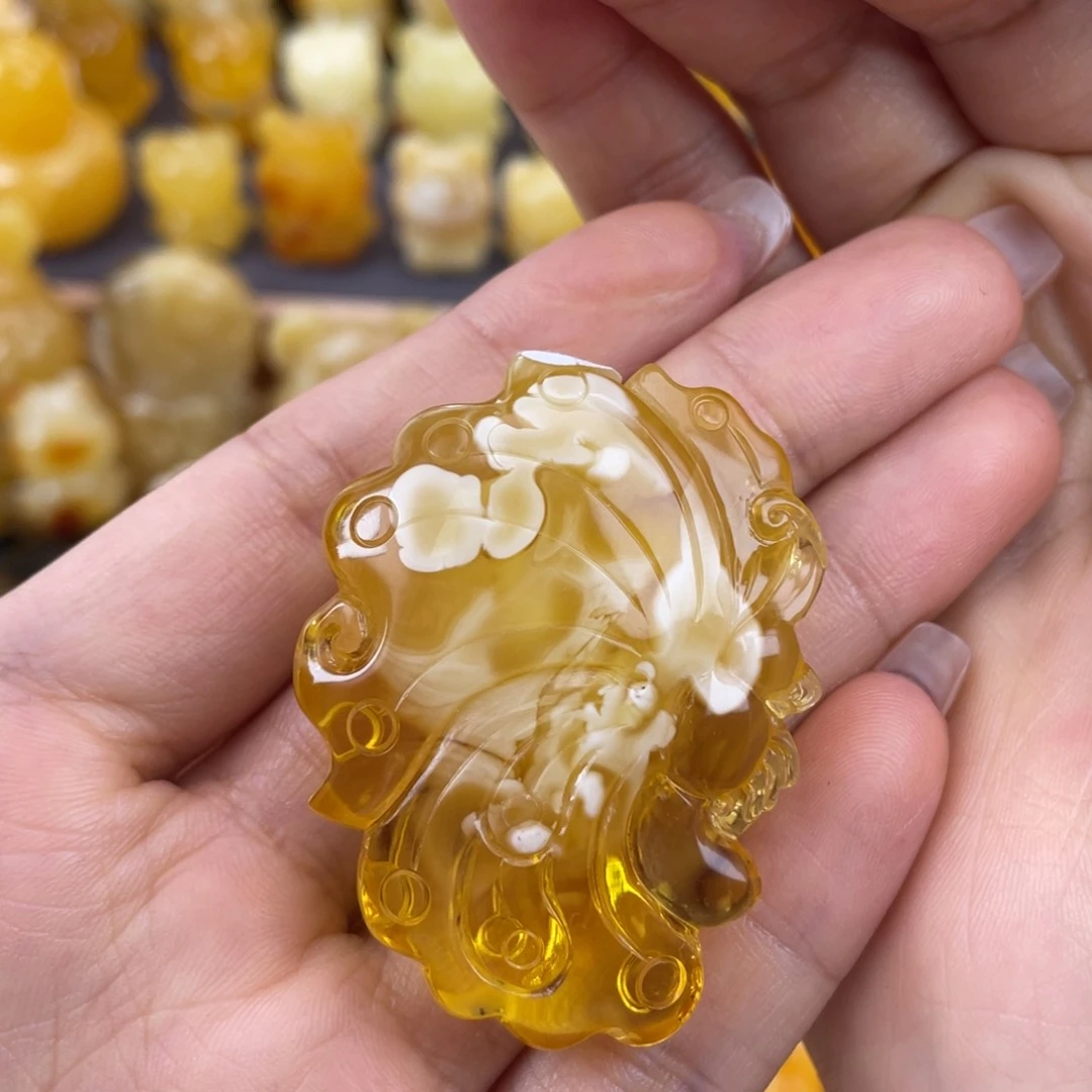 琥珀裸石未镶嵌蜜蜡