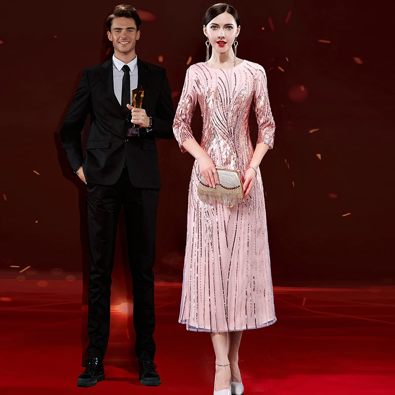 5562高贵气质喜婆婆婚宴晚礼服高端显瘦可平日穿喜妈妈改良版旗袍