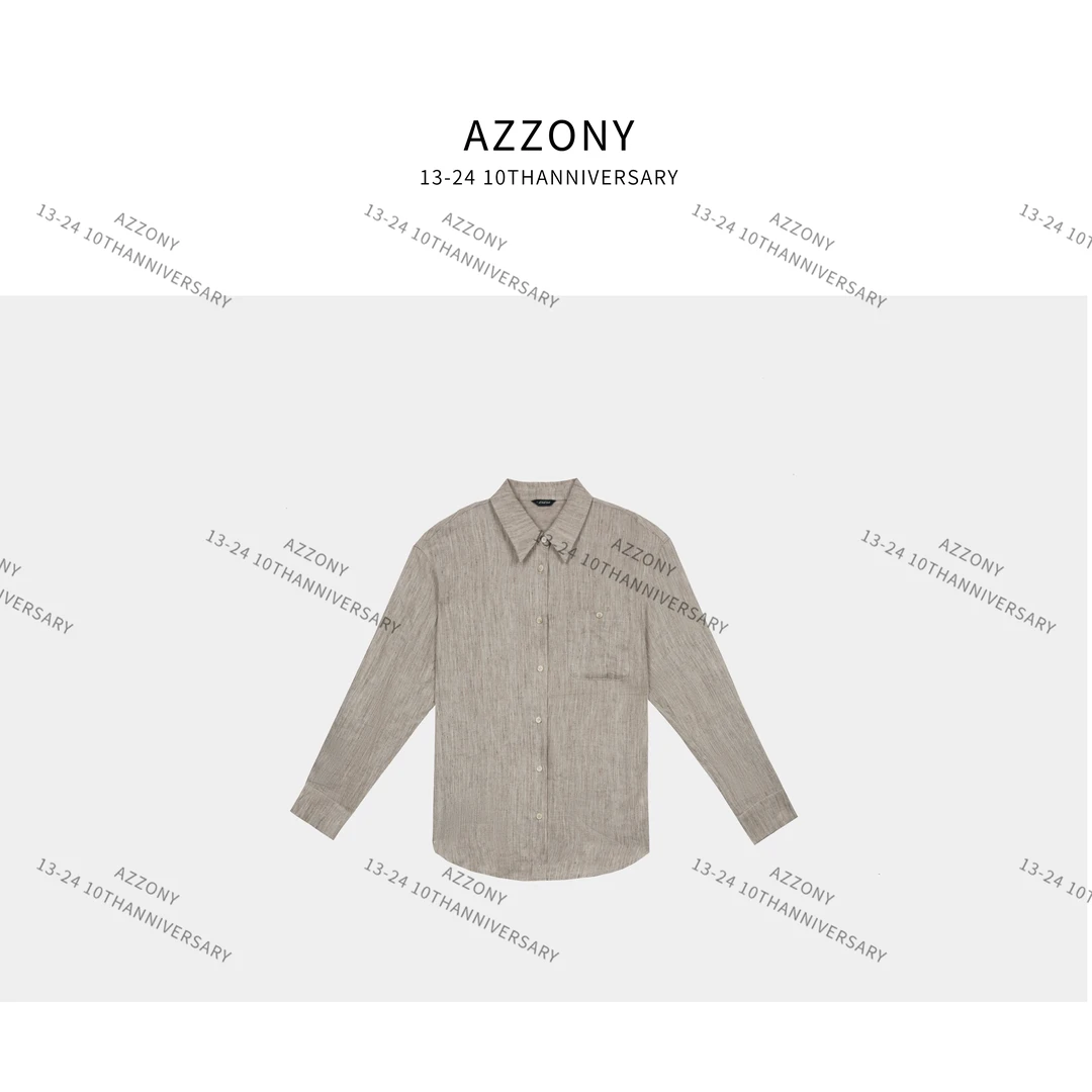 AZQ YYL 晕染高织亚麻衬衫 NEW秋款 QCSJ246315jj