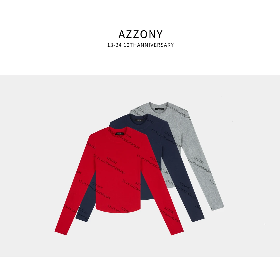 AZ Q YYL  加厚显瘦圆摆弹力内搭tee    DTSJ249104