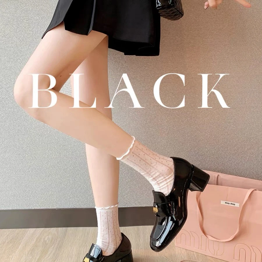 葡萄妈studiolee 小金币乐福鞋方头粗跟增高一脚蹬7cm高跟皮鞋女
