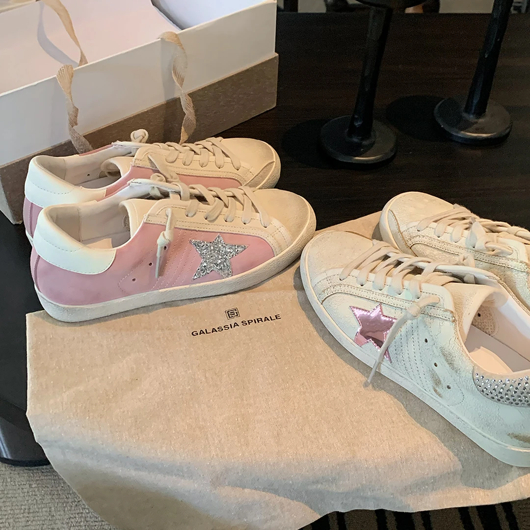 【早上福利款】葡萄妈studiolee 经典减龄星星亮片板鞋休闲风小脏鞋