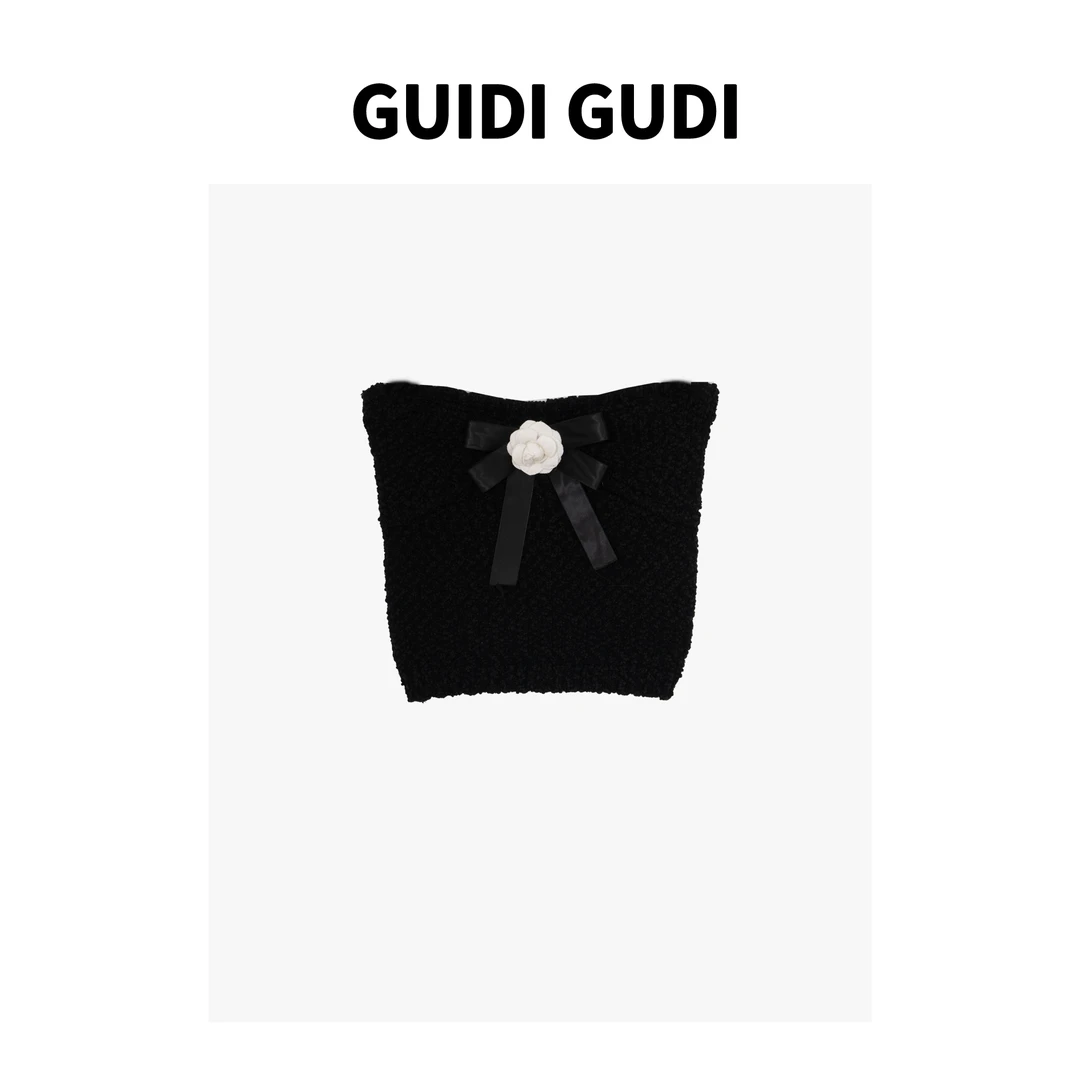 UNNT【茶花姑娘】气质女人味百搭抹胸背心 B9430048H