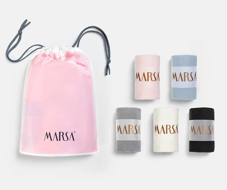 精梳棉女士便携抽绳5条装防臭女中筒除臭女加厚保暖