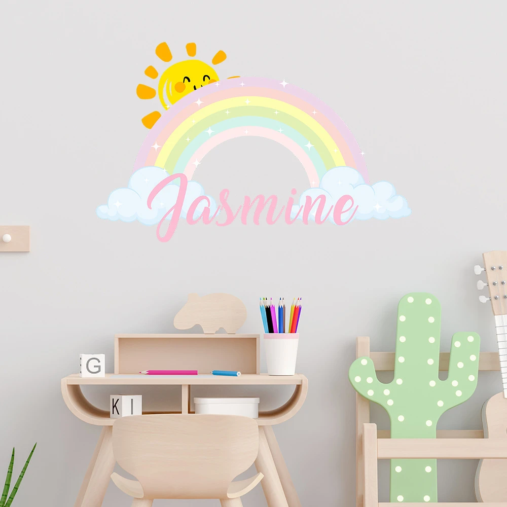 云朵彩虹使用墙贴自粘卧室客厅背景墙装饰diy粘贴防水pvc大图定制