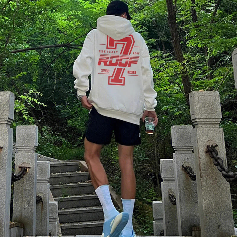 美式街头篮球运动风连帽衫秋季卫衣男欧美hiphop复古高街宽松外套