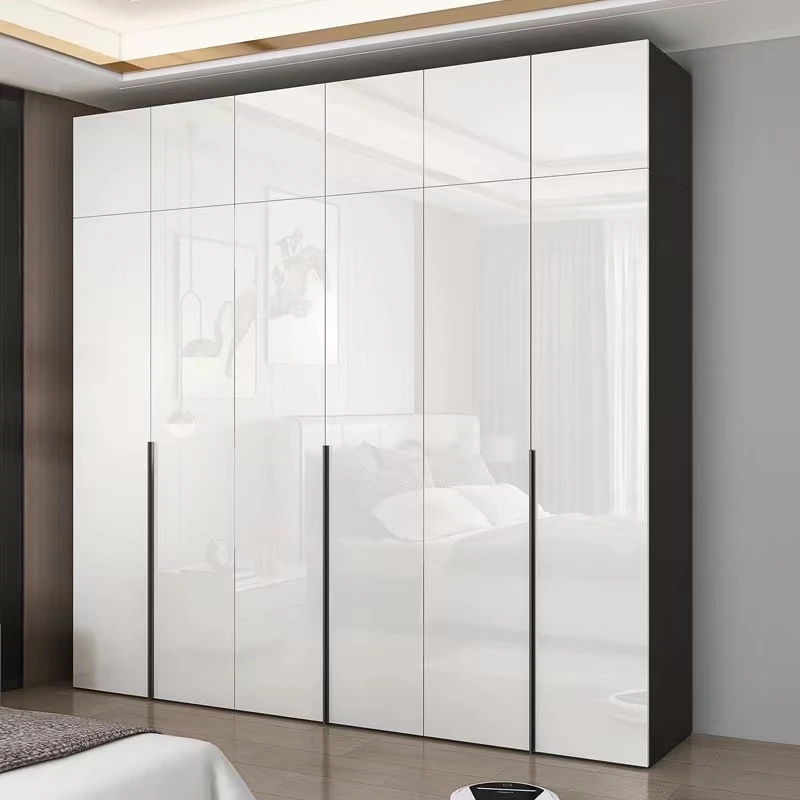 轻奢衣柜简约现代卧室家用柜子组合八门衣柜小户型租房大衣橱