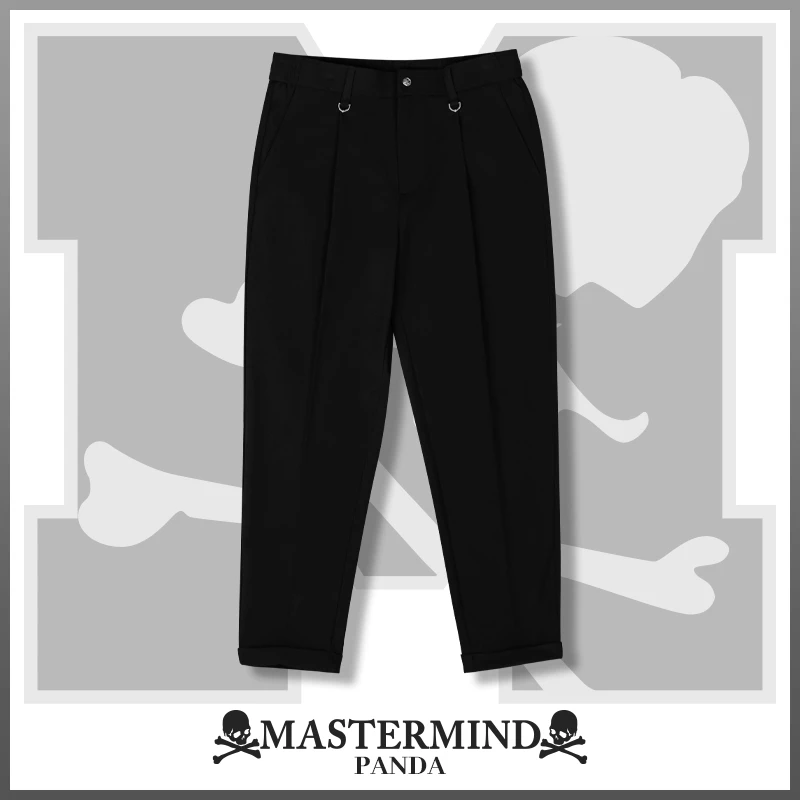 MASTERGUNS暗黑潮牌休闲裤男士直筒黑色简约修身MJ005