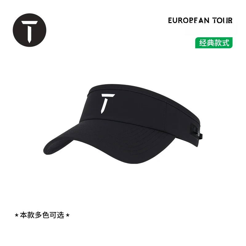 T/欧巡赛高尔夫球帽男士新品无顶帽可调节遮阳帽EM242BA018