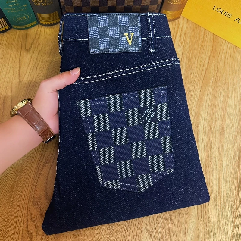 养牛原色牛仔裤男款爆款2025新款蓝色秋冬弹力2025潮款男款裤子