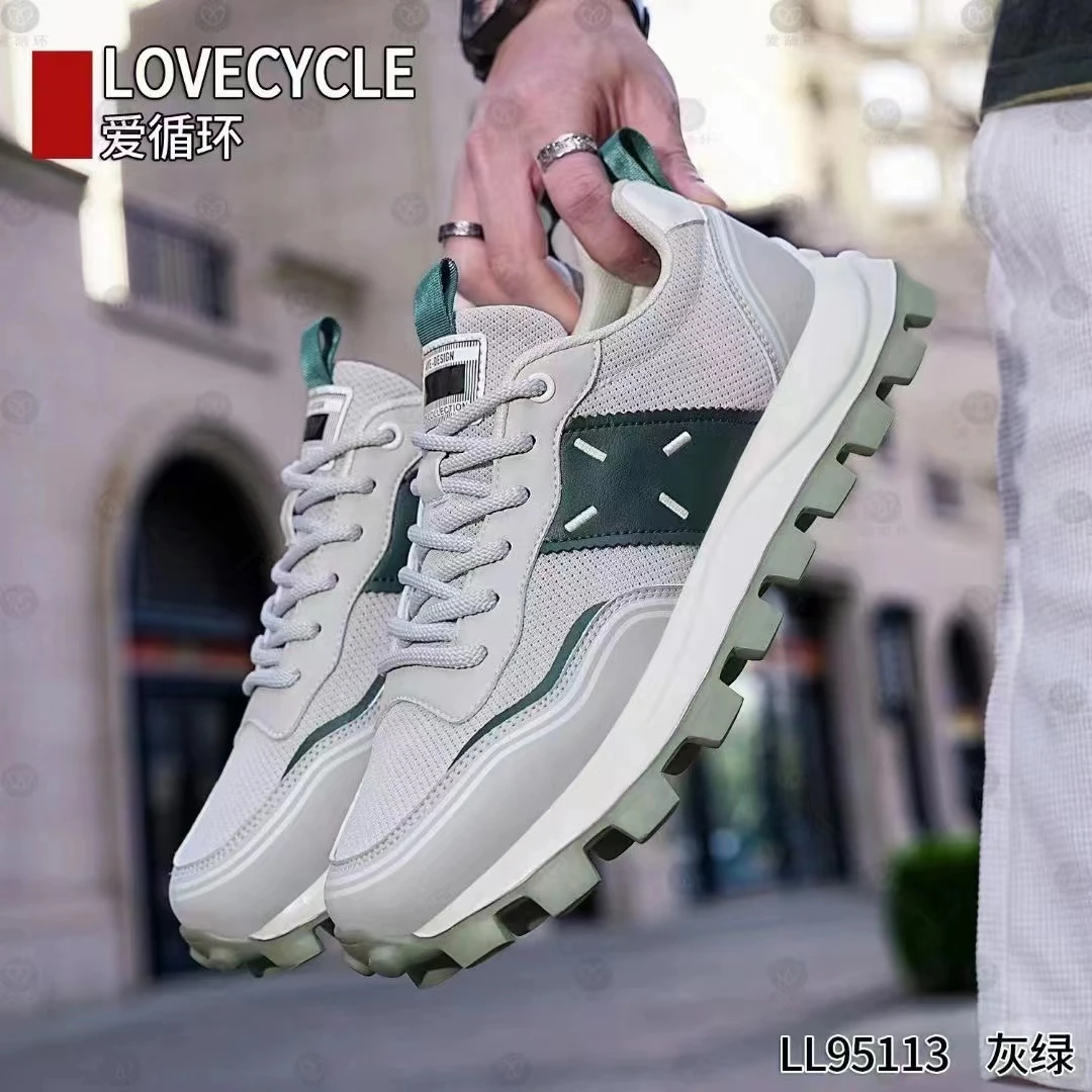 2024夏季男时尚高端超轻底舒适网布休闲鞋透气防滑阿甘鞋年轻时尚