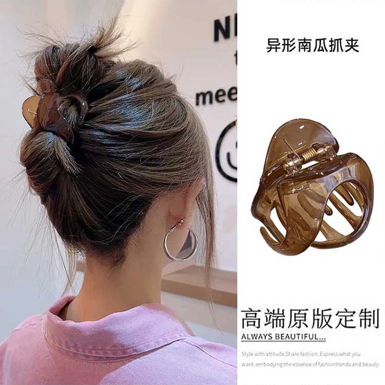 小号巨能爪~异形抓夹女2024新款发夹后脑勺发量多大号鲨鱼夹头饰