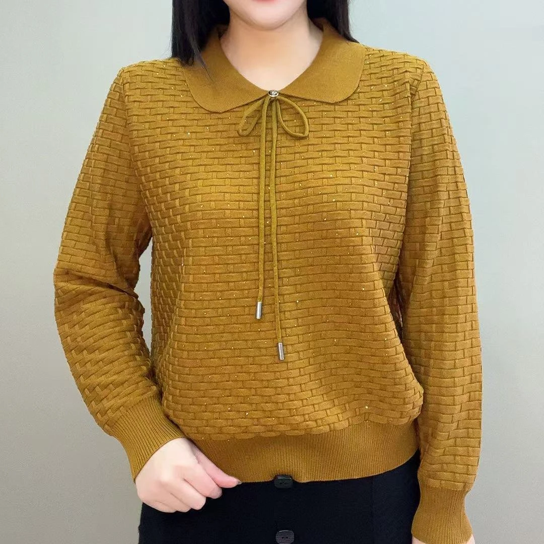 春秋新款高级宽松遮肉洋气时髦针织衫漂亮韩版显瘦休闲妈妈装毛衣