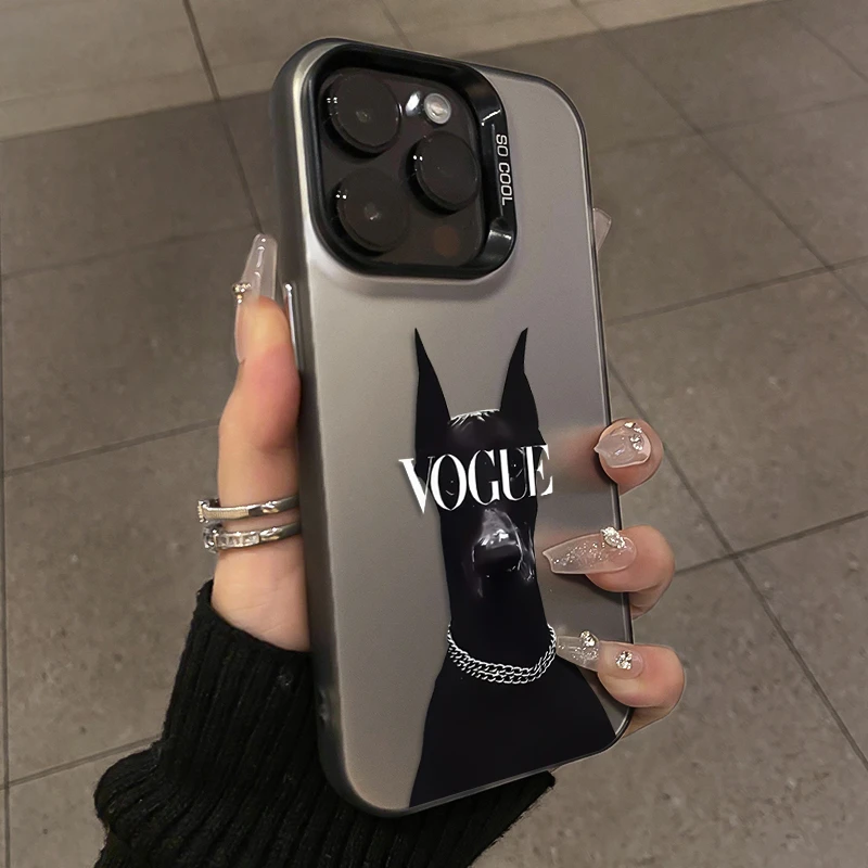 潮酷杜宾iPhone15promax苹果手机壳11/12个性xr全包13/14pro男女x