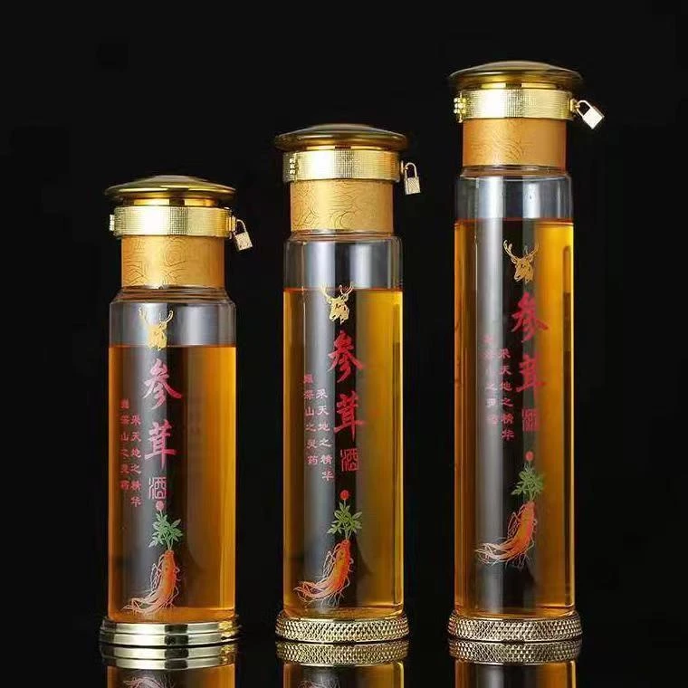 高档密封透明泡酒玻璃瓶6斤8斤10斤高硼硅家用空瓶泡酒坛泡酒瓶