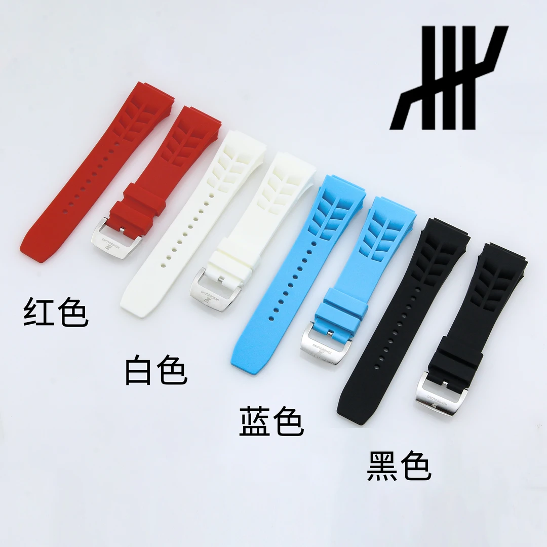 原装进口【专柜正品】氟橡胶表带潜水柔软亲肤透气耐脏个性橡胶表带