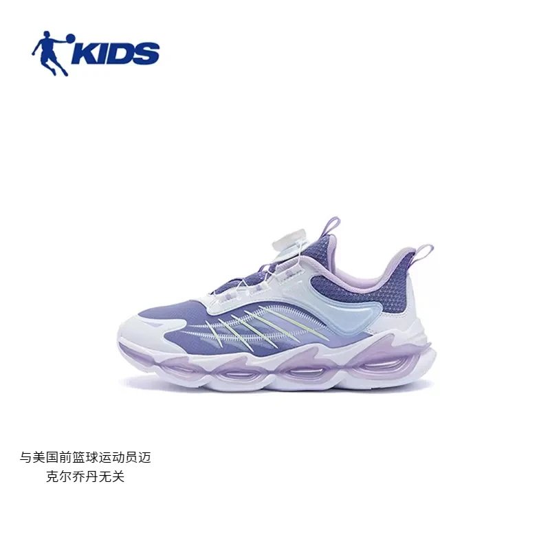 中国乔丹童鞋女童跑步鞋2023秋冬新款大童旋钮扣运动鞋儿童鞋子