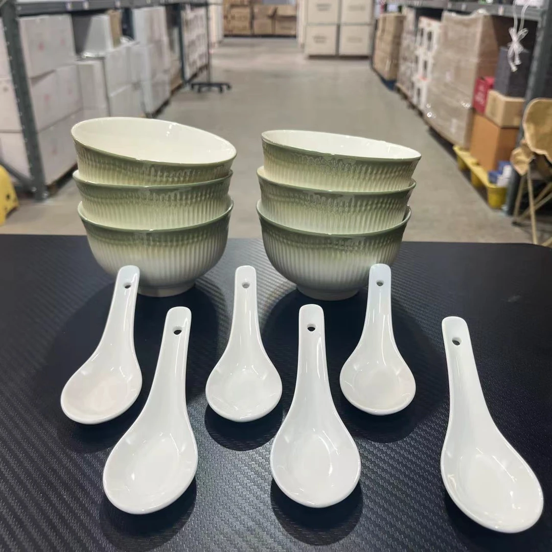 家用餐具厨房碗勺餐具套装 碗6个勺6个