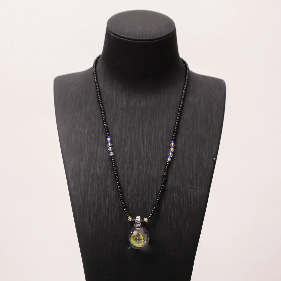 合金项链 LZ0895 星空球小米珠琉璃项链50cm