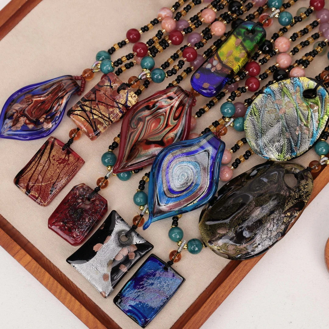 合金项链 LZ1764 合集 吊牌琉璃项链62cm