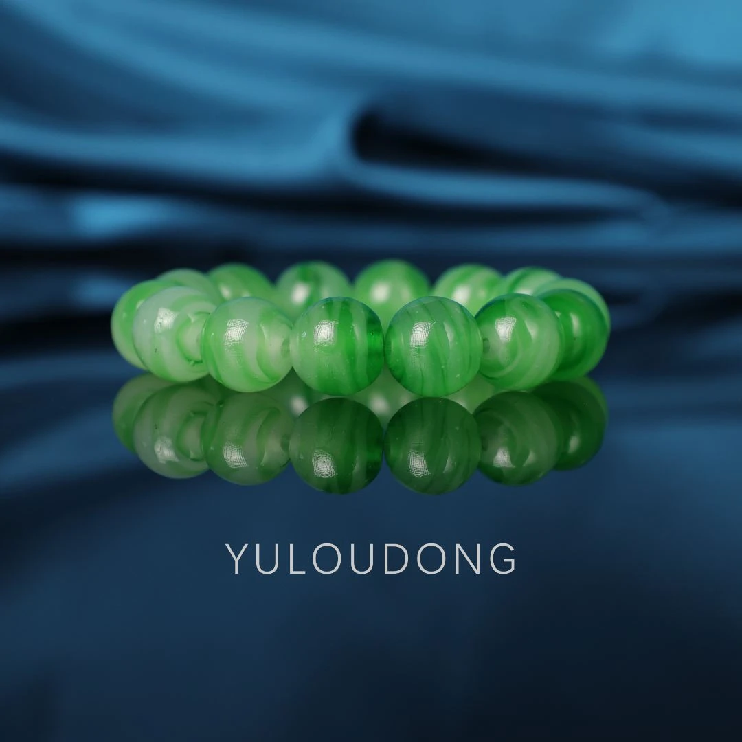 合金项链 SC0033 绿色搅料满串琉璃手串